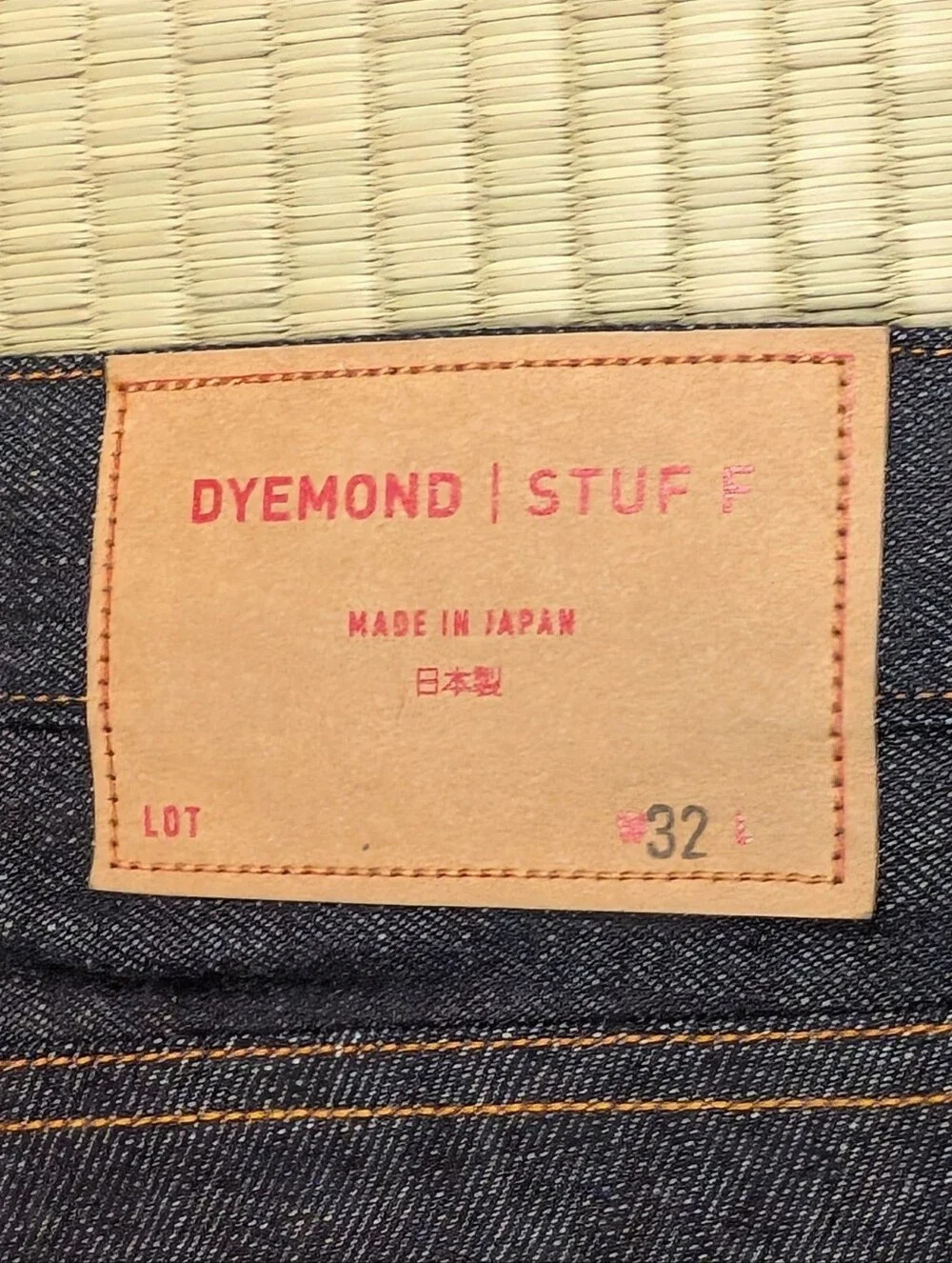 LNWOT DISCONTINUED 1/100 Dyemond Goods x Stuf-f Tapered Selvedge Jeans Men's 32